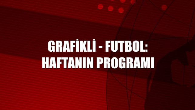 GRAFİKLİ - Futbol: Haftanın programı