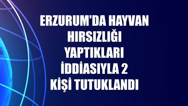 Erzurum'da hayvan hırsızlığı yaptıkları iddiasıyla 2 kişi tutuklandı