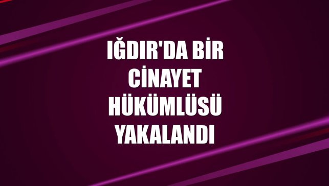 Iğdır'da bir cinayet hükümlüsü yakalandı