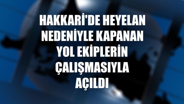 Hakkari'de heyelan nedeniyle kapanan yol ekiplerin çalışmasıyla açıldı