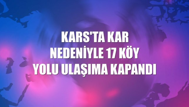 Kars'ta kar nedeniyle 17 köy yolu ulaşıma kapandı