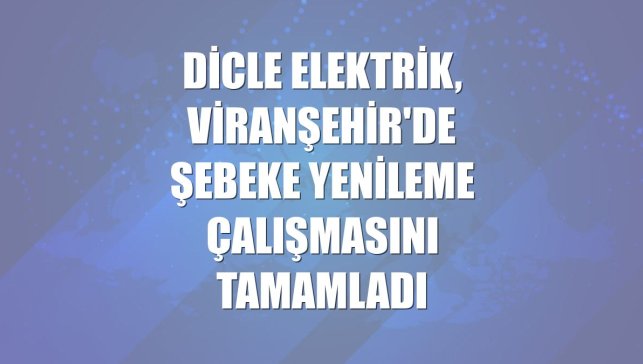 Dicle Elektrik, Viranşehir'de şebeke yenileme çalışmasını tamamladı