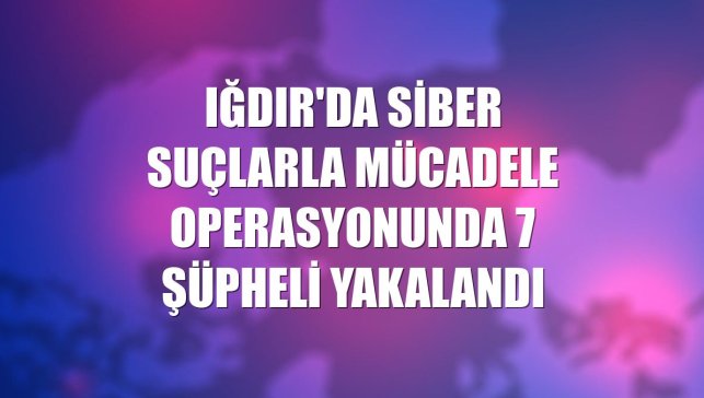 Iğdır'da siber suçlarla mücadele operasyonunda 7 şüpheli yakalandı