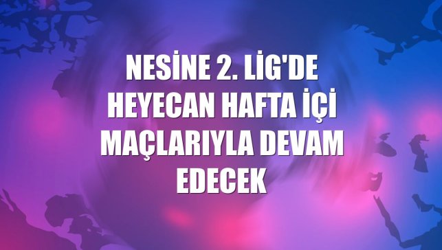 Nesine 2. Lig'de heyecan hafta içi maçlarıyla devam edecek