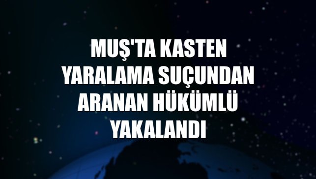 Muş'ta kasten yaralama suçundan aranan hükümlü yakalandı