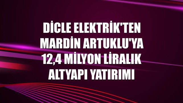 Dicle Elektrik'ten Mardin Artuklu'ya 12,4 milyon liralık altyapı yatırımı