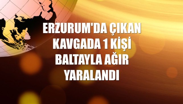 Erzurum'da çıkan kavgada 1 kişi baltayla ağır yaralandı