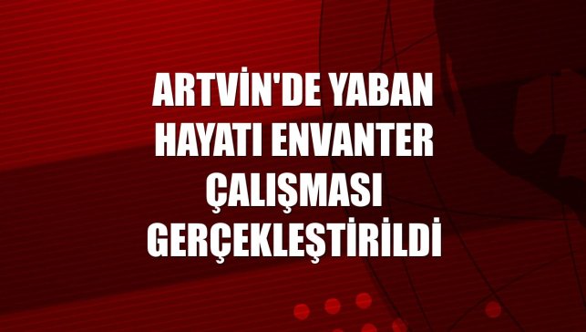 Artvin'de yaban hayatı envanter çalışması gerçekleştirildi