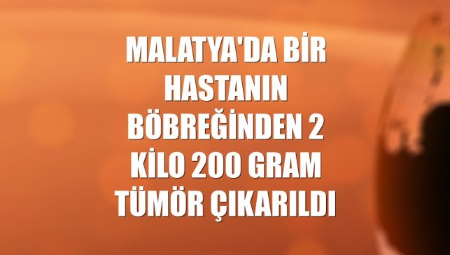 Malatya'da bir hastanın böbreğinden 2 kilo 200 gram tümör çıkarıldı