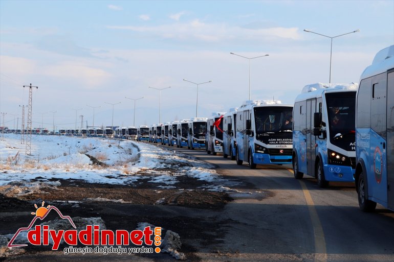 Ağrı'da 66 araç konvoy turuyla hizmete başladı