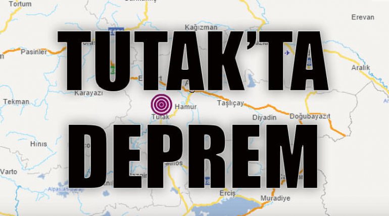Ağrı Tutak'ta 3.5 şiddetinde deprem!