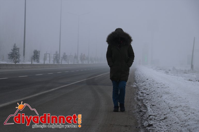 Ağrı da dondurucu soğuklar nedeniyle park halindeki çok sayıda tırın yakıt deposu dondu7