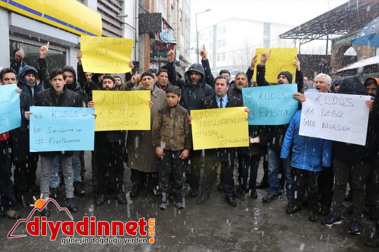 Ağrı'da Orta Doğu Barış Planı protesto edildi