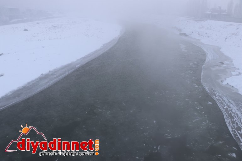 Murat Nehri buzla kaplandı - AĞRI4