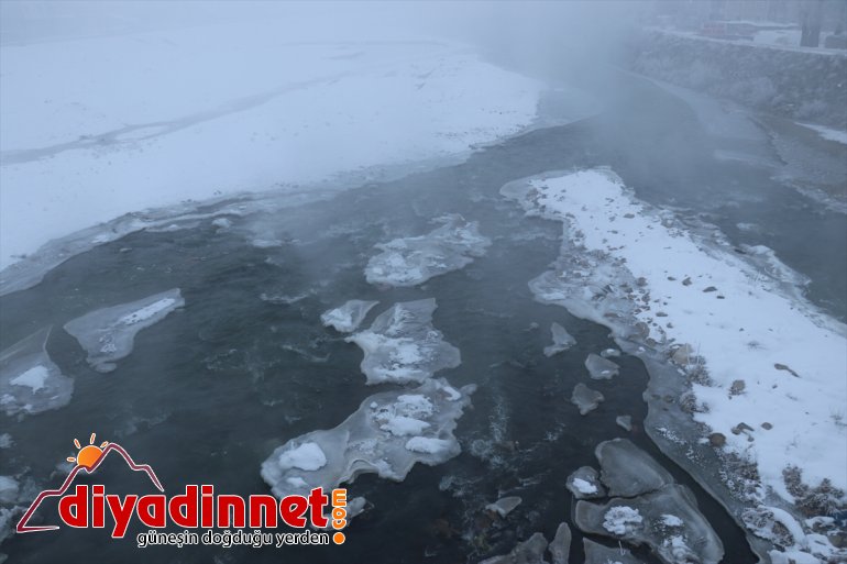 Murat Nehri buzla kaplandı - AĞRI8