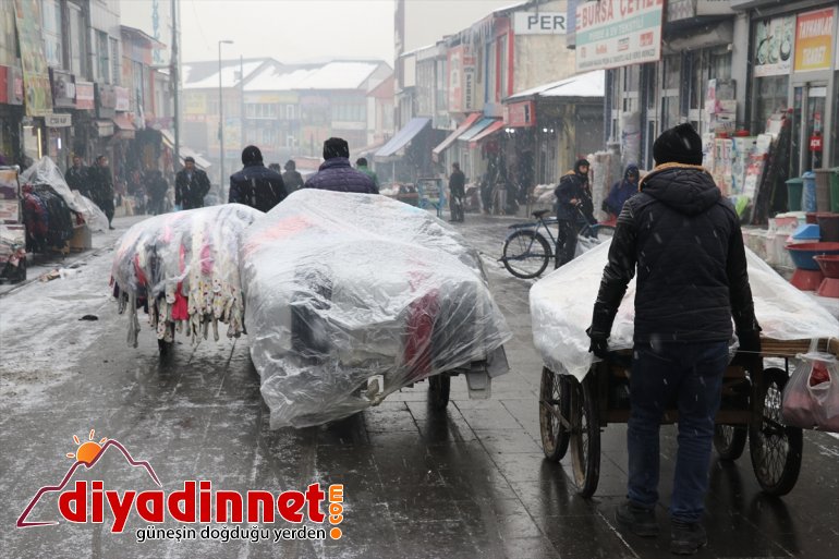 Ağrı'da kar yağışı etkili oluyor