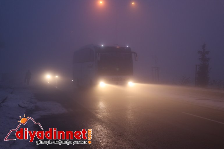 Ağrı-Erzurum Ağrı-İran kara yoğun sis etkili yollarında oluyor ve 5