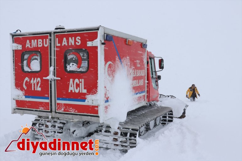 ulaştırıldı mahsur AĞRI  7 yaşlı kadın - Ekiplerinde kaldığı bölgede hastaneye saatte 1
