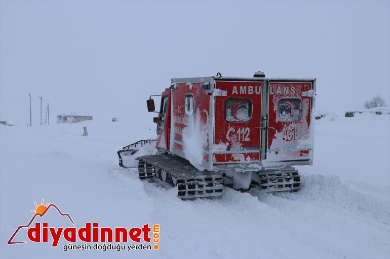 yaşlı AĞRI Ekiplerinde bölgede 7 hastaneye kaldığı -  kadın mahsur ulaştırıldı saatte 6