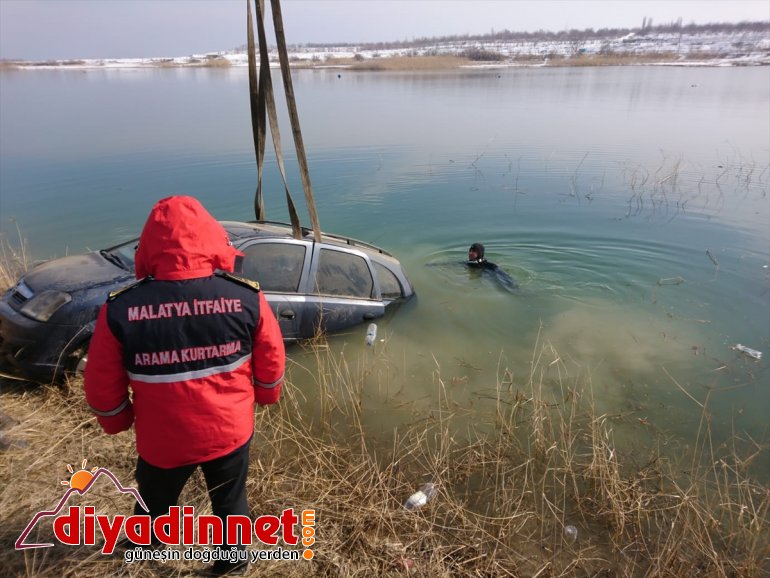 Malatya'da otomobil baraj gölüne düştü