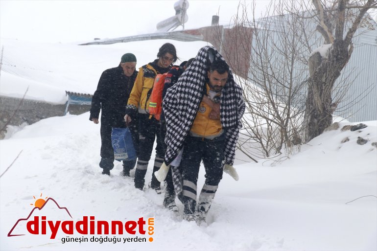 kadını hastaneye Kar ve saatte ulaştırdılar - felçli 4 tipide AĞRI 1