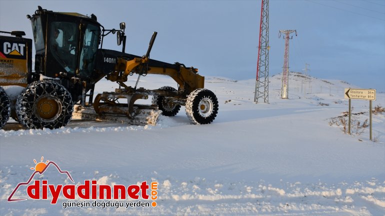 8 Tendürek eteğinde nedeniyle Dağı köy açıldı kapanan yolu kar ulaşıma 2