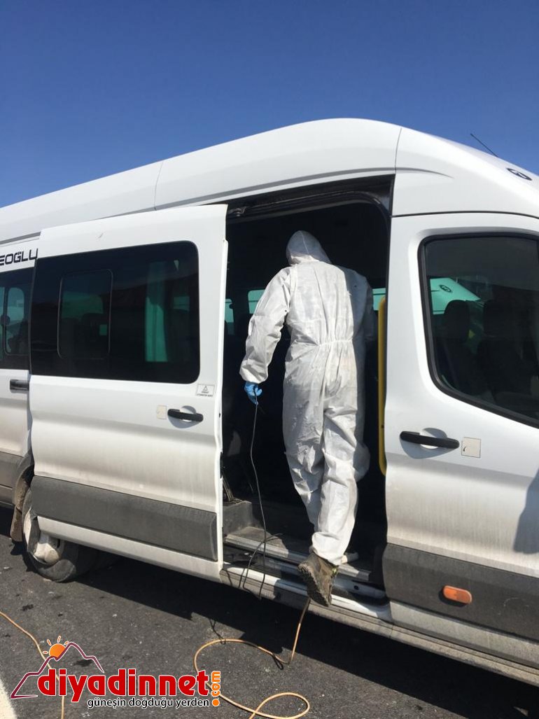 Ağrı Tekstilkent servis araçları dezenfekte edildi3