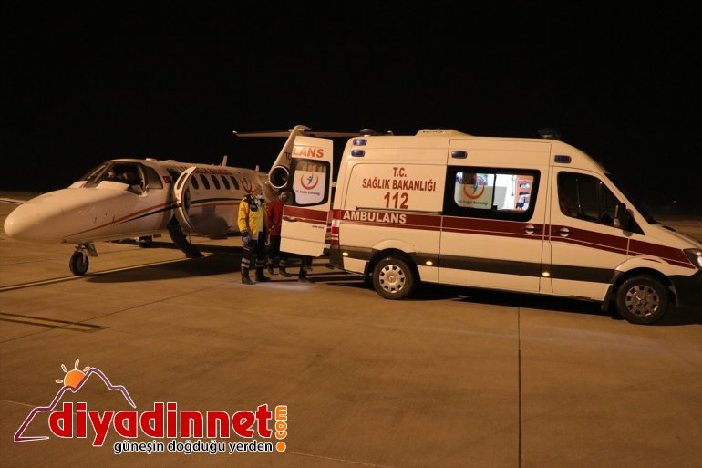 Ambulans uçak akciğer hastası Rojin için havalandı2