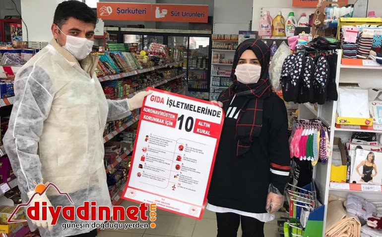 Eleşkirt'te Koronavirüse karşı gıda işletmelerine '10 Altın Kural' broşürü