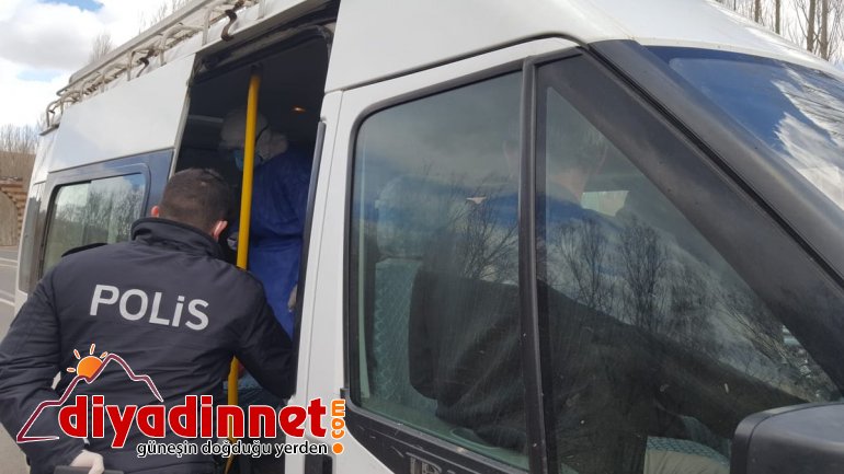 Taşlıçay ilçe girişinde Kovid-19 denetimi1