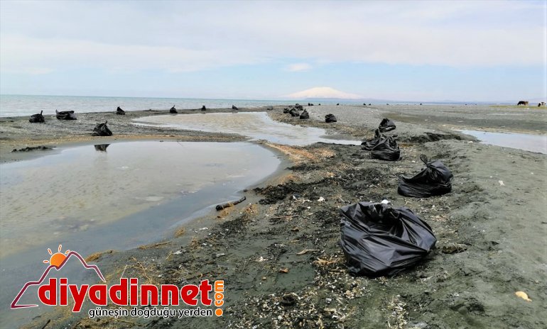 Van Gölü sahillerinde 100 ton çöp toplandı