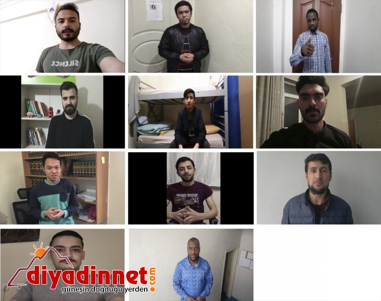 Ağrı'da yabancı öğrencilerden anadillerinde 'evde kal' mesajı