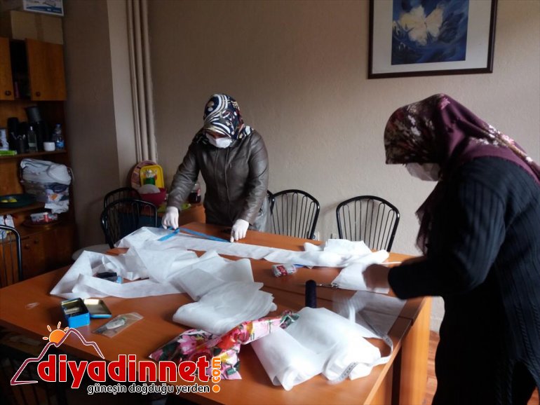 Baskil HEM'de maske üretimi