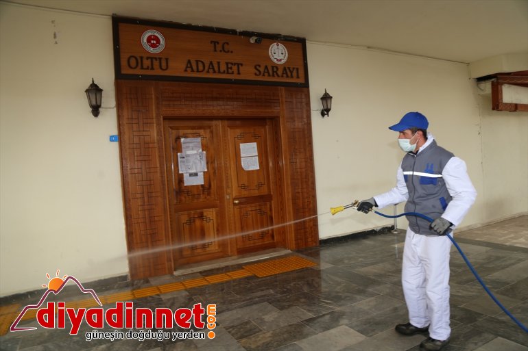 ilçesinde dezenfekte Erzurum Büyükşehir Oltu yaptı Belediyesi çalışması 2