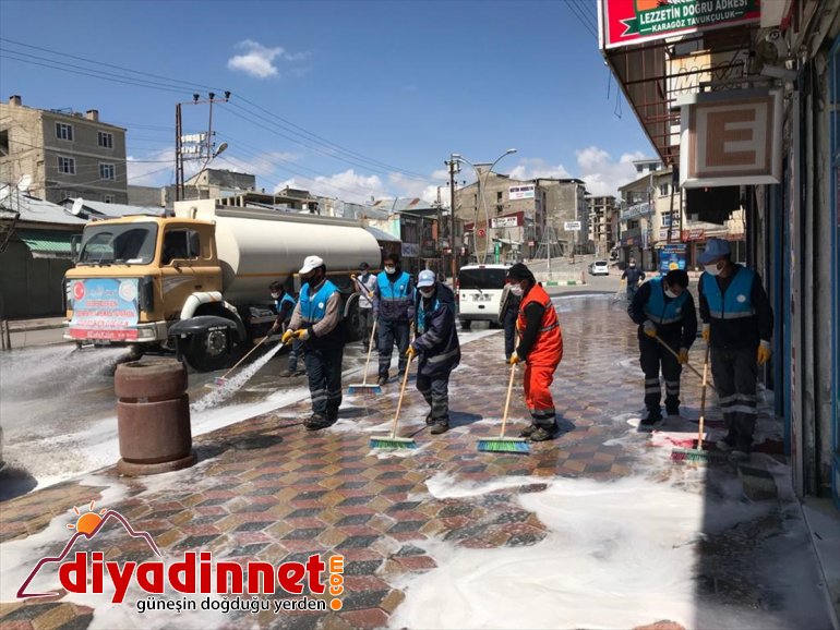 dezenfeksiyon sürüyor Erciş