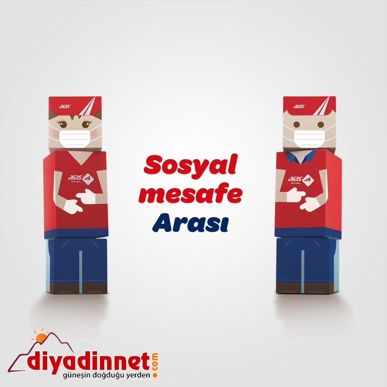 ayırarak mesafeye sosyal çekti dikkati Kargo,  Aras logosunu 2