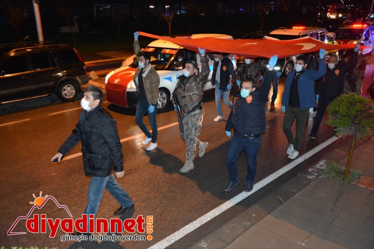 ekipleri şehir polis turu kortej oluşturup Malatya