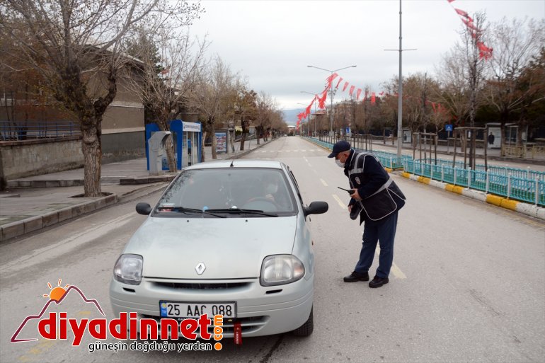 ardından ve çıkma cadde kısıtlamasının Erzurum