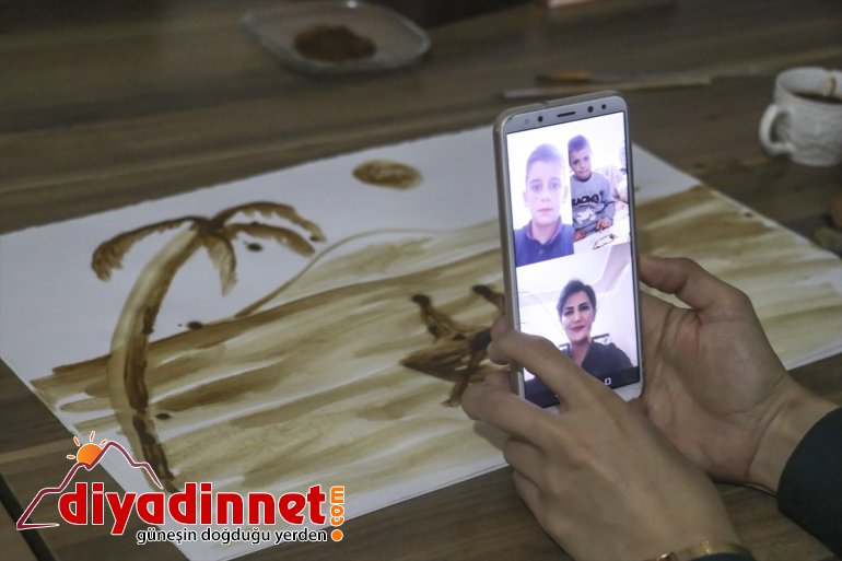 kahveyle resim Bir fincan yaptırıyor uzaktan dersi 7