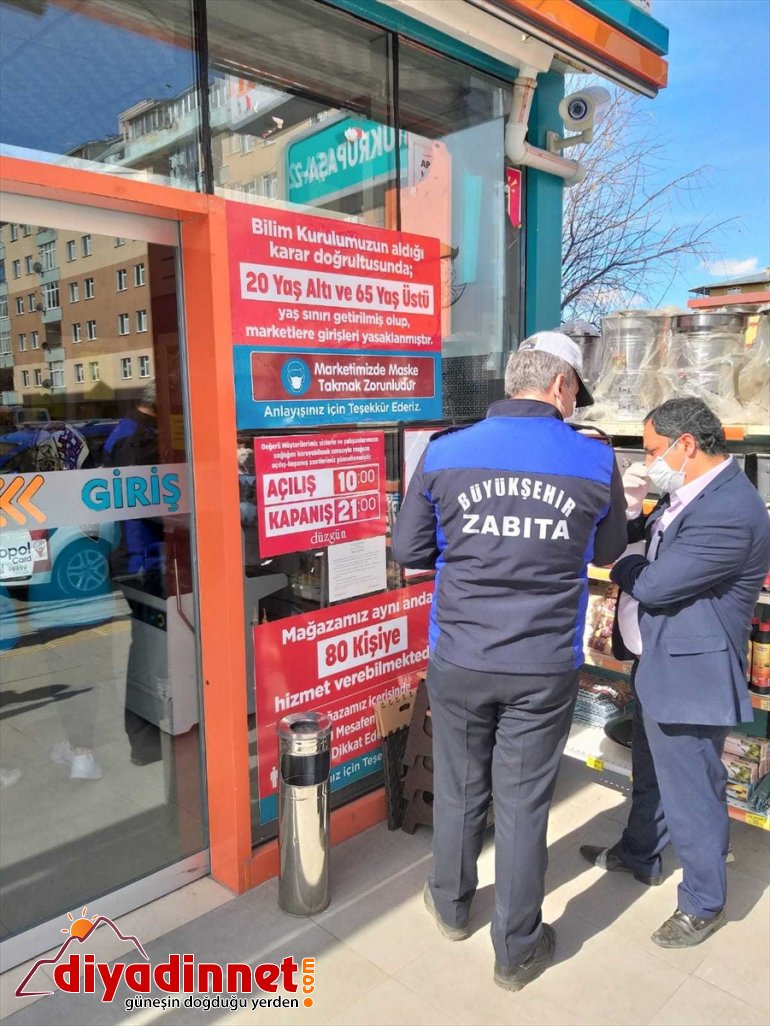 Erzurum'da zabıta ekiplerinden işletmelere sıkı Kovid-19 denetimi