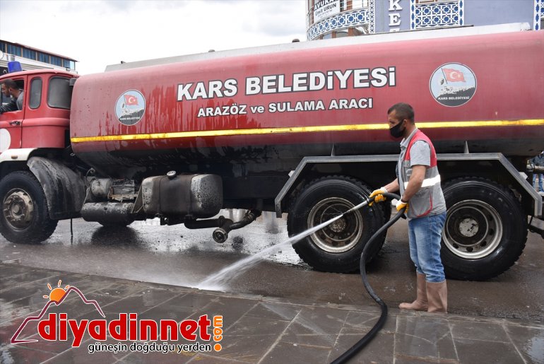 edildi bazı caddeler dezenfekte Kovid-19