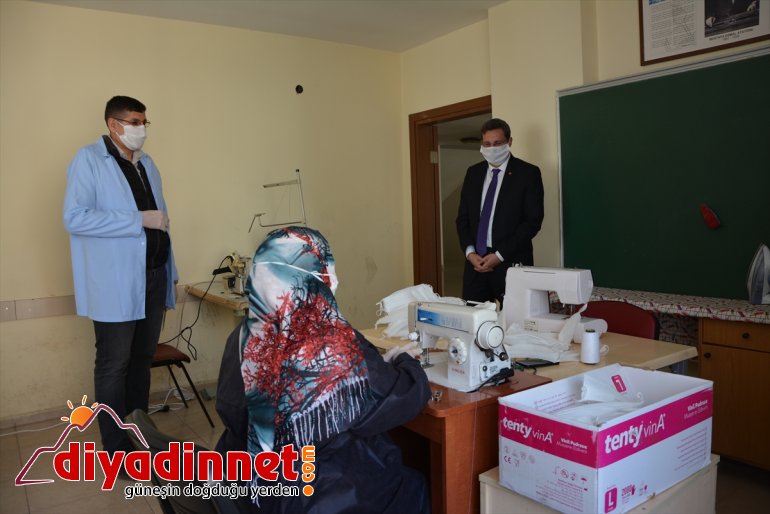 AĞRI Patnos gönüllü usta öğreticiler maske Eğitim Halk üretiyor Merkezi