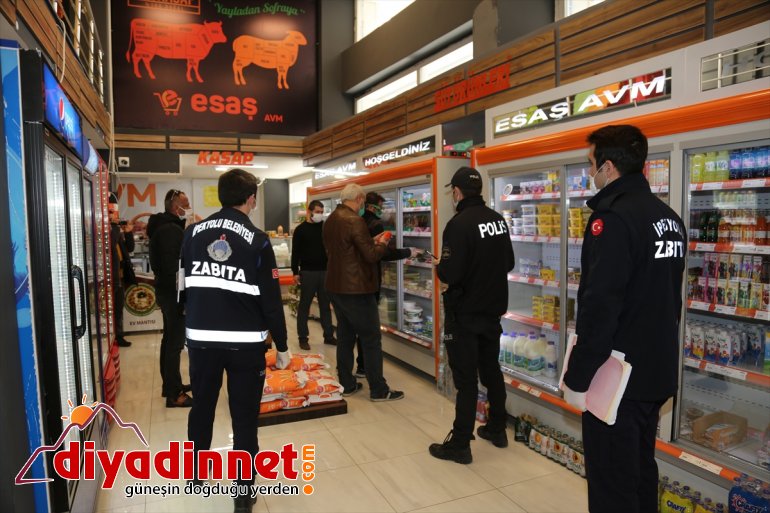 Van'da koronavirüs önlemleri kapsamında market denetimi ve dilenci operasyonu
