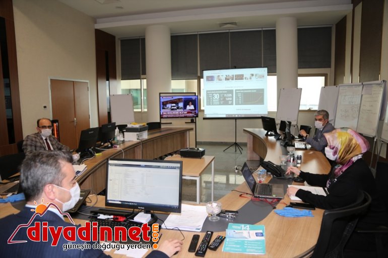 Erzurum'daki 'Operasyon Merkezi'nde yoğun koronavirüs mesaisi