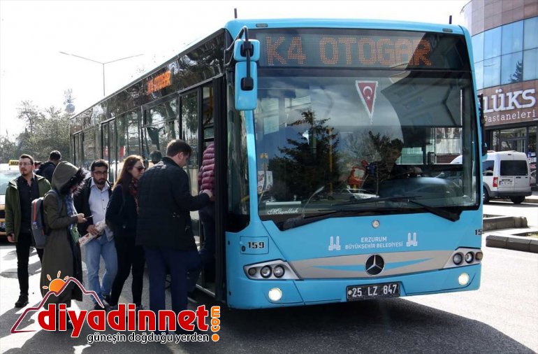 Erzurum'da toplu ulaşım seferleri saatlerinde değişiklik