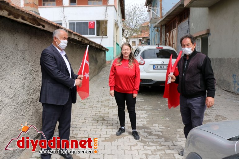 Hekimhan Türk dağıttı Belediyesi bayrağı 3