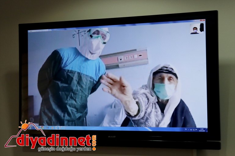 ziyaretçi yakınlarıyla görüştürülüyor Hastalar, VAN - kısıtlaması nedeniyle görüntülü 3