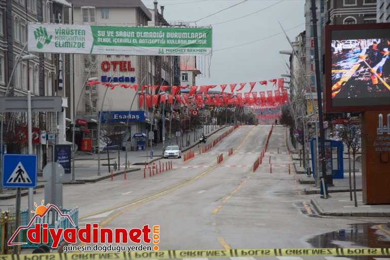 sokağa kaldı sokaklar kısıtlamasının çıkma cadde Erzurum