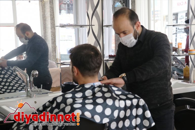 Ağrı da berber kuaför ve güzellik merkezleri yeniden faaliyette başladı2