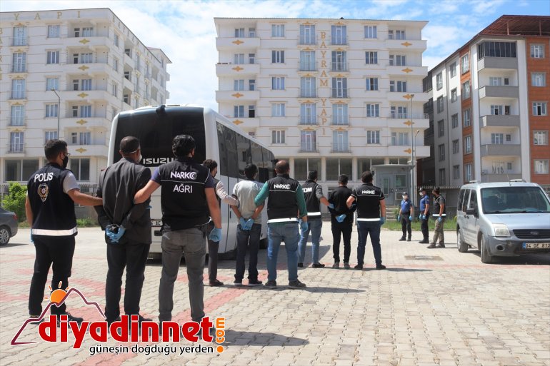 3 tutuklandı operasyonunda merkezli uyuşturucu zanlı Ağrı 11 ildeki 9